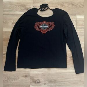 2006 Harley Davidson long SleeveTee with Tie Neck XL